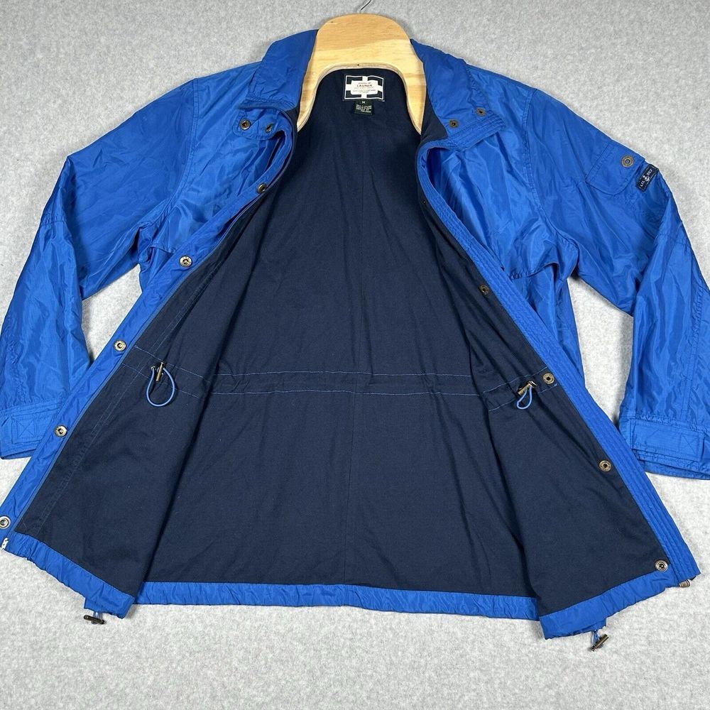 Ralph Lauren Naval Supply Company Womens M Rain Jacket Blue Lightweight Zip Snap - Picture 3 of 12